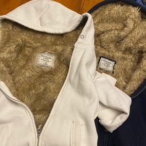 Abercrombie & Fitch hoodies, navy & cream, med